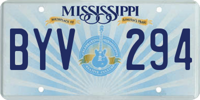 MS license plate BYV294