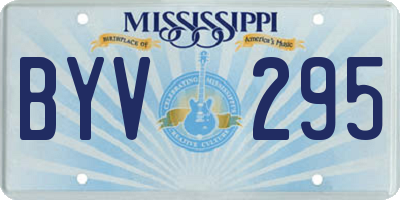 MS license plate BYV295