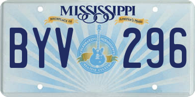 MS license plate BYV296