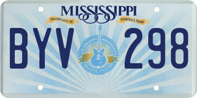MS license plate BYV298
