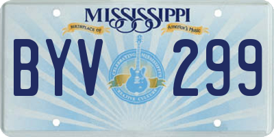 MS license plate BYV299