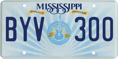 MS license plate BYV300