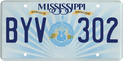 MS license plate BYV302