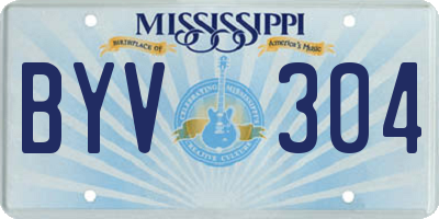 MS license plate BYV304