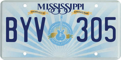MS license plate BYV305