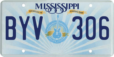 MS license plate BYV306