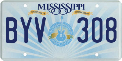 MS license plate BYV308
