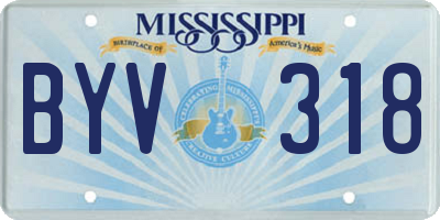 MS license plate BYV318