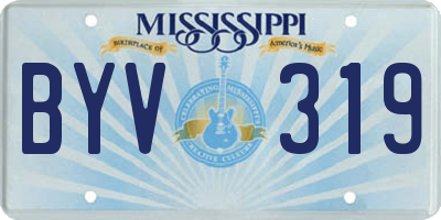 MS license plate BYV319