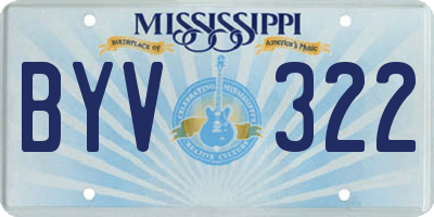 MS license plate BYV322
