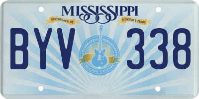 MS license plate BYV338