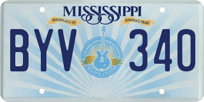 MS license plate BYV340