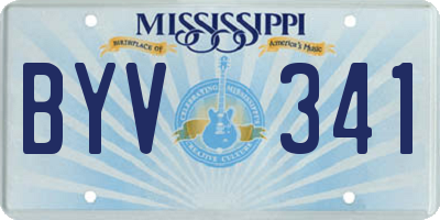 MS license plate BYV341