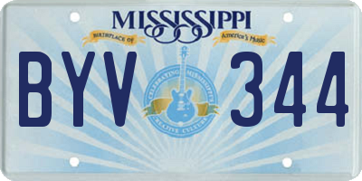 MS license plate BYV344