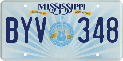 MS license plate BYV348