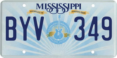 MS license plate BYV349