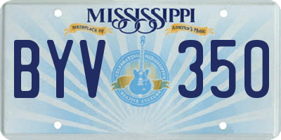 MS license plate BYV350