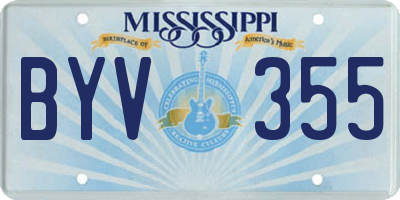 MS license plate BYV355