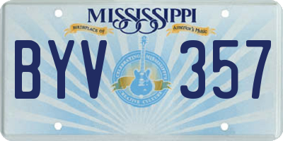 MS license plate BYV357