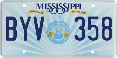 MS license plate BYV358