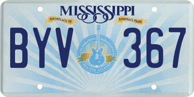 MS license plate BYV367