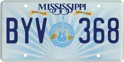 MS license plate BYV368