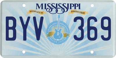 MS license plate BYV369