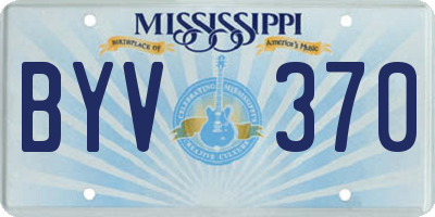 MS license plate BYV370