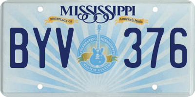 MS license plate BYV376