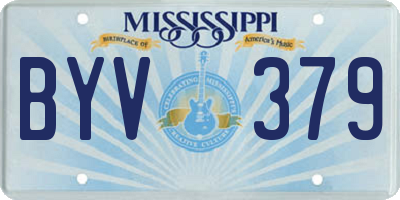 MS license plate BYV379