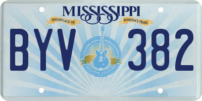 MS license plate BYV382