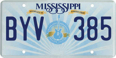MS license plate BYV385