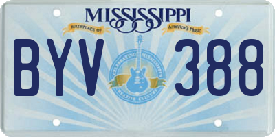 MS license plate BYV388