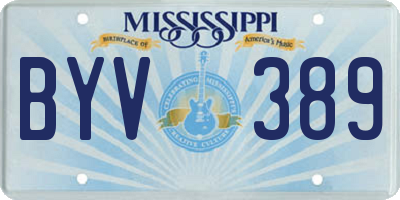 MS license plate BYV389