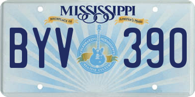MS license plate BYV390