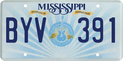 MS license plate BYV391