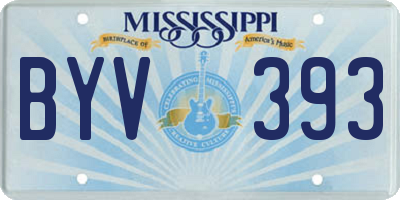 MS license plate BYV393