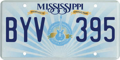 MS license plate BYV395