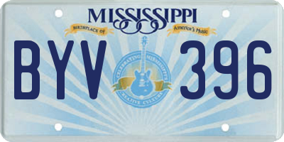 MS license plate BYV396
