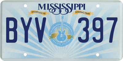 MS license plate BYV397
