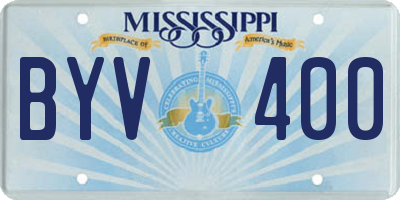 MS license plate BYV400