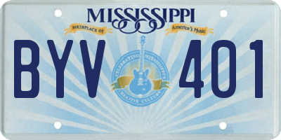 MS license plate BYV401