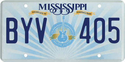 MS license plate BYV405