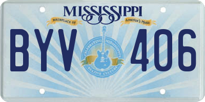 MS license plate BYV406