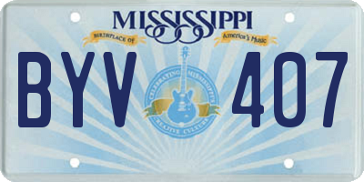 MS license plate BYV407