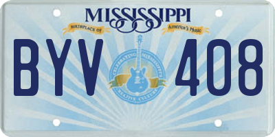 MS license plate BYV408