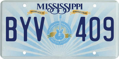 MS license plate BYV409