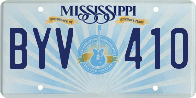 MS license plate BYV410