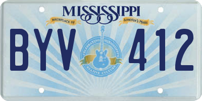MS license plate BYV412