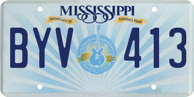 MS license plate BYV413